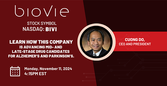 NASDAQ: BIVI - BioVie