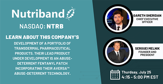 NASDAQ: NTRB - Nutriband Inc.