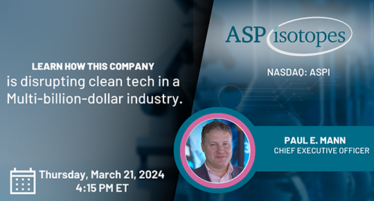 NASDAQ: ASPI - ASP Isotopes