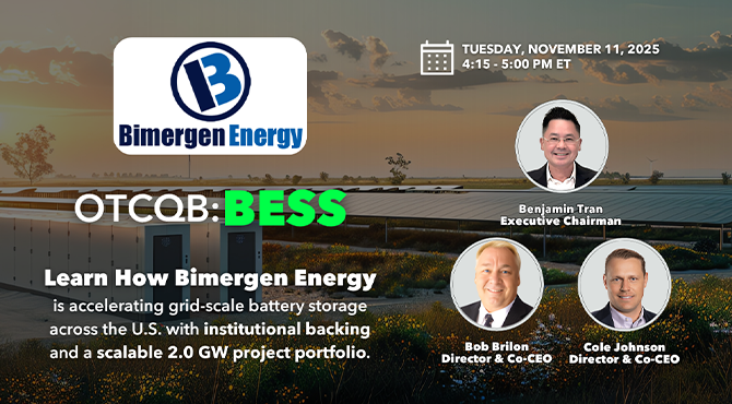 Bimergen Energy (OTCQB: BESS)