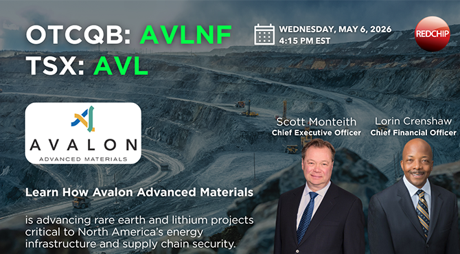 Avalon Advanced Materials (OTCQB: AVLNF)
