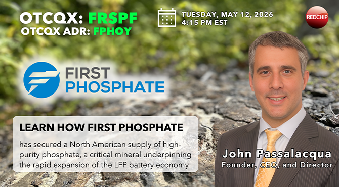 First Phosphate (OTCQX: FRSPF)